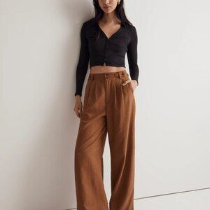 ** MADEWELL Harlow wide leg pant in Acorn **